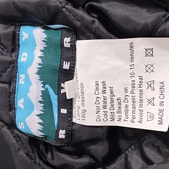 Sandy River Snowmobile Snow Pants Black Quilted Lining Pockets Zip Fly Med - Picture 9 of 11